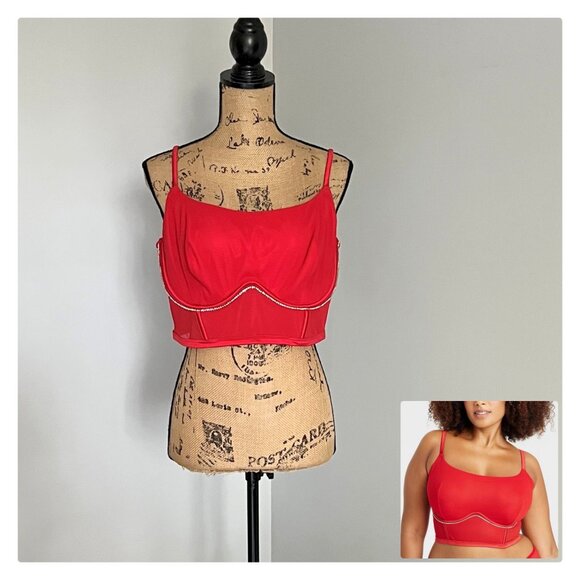 Auden Intimates Rhinestone Corset Bra Sz XXL - Picture 1 of 9